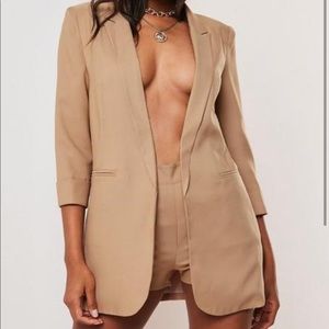 Camel Co Ord Basic Boyfriend Blazer